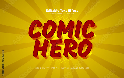 comic hero editable text effect