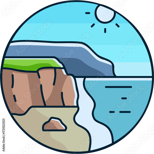 Coastline Sticker