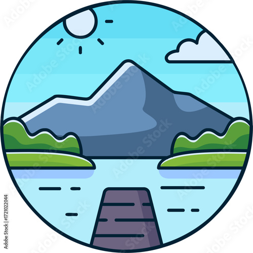 Lake Sticker