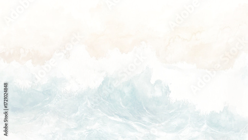 White paper background illustration with soft white vintage or antique distressed texture on borders in light pale white or beige color, elegant solid plain white background with faint marbled sponge.