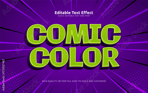 comic color editable text effect