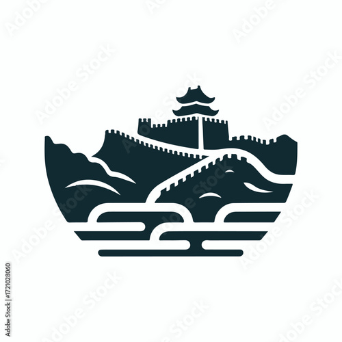 Giant Wall China Landmark Logo