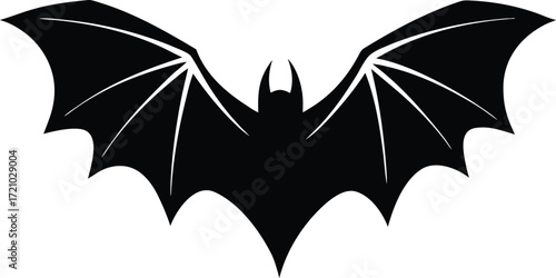 bat wings silhouette vector, gothic winged creature illustration

