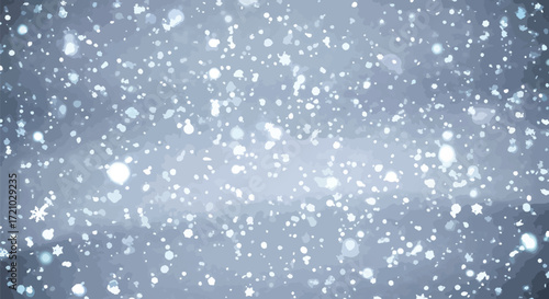 Snowy winter background illustration with glowing lights, symbolizing festive holiday celebration, seasonal decoration, and atmospheric design