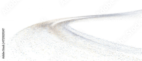Swirling galaxy dust and stardust trail isolated on transparent background