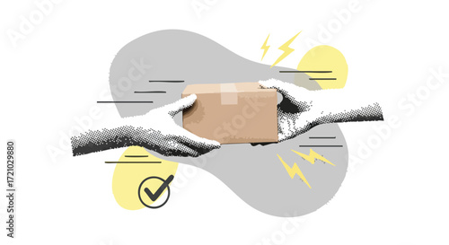 Swift package delivery achieved with precision and speed, symbolizing seamless logistics and customer satisfaction.