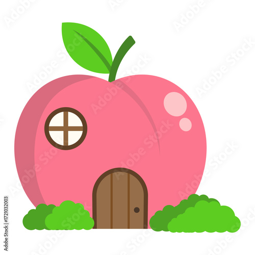 Peach House Illustration