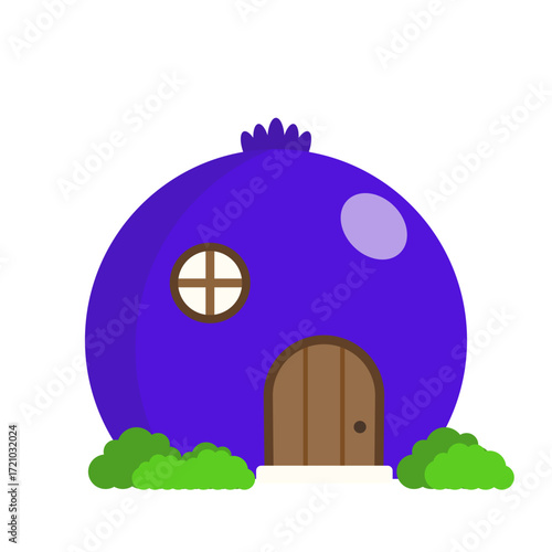 Blueberry House Illustration
