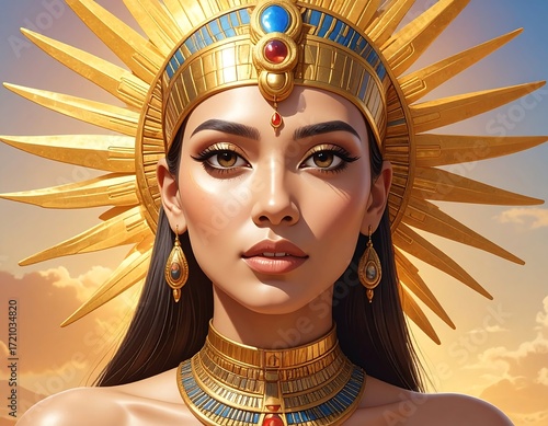 Digital portrait of a regal woman