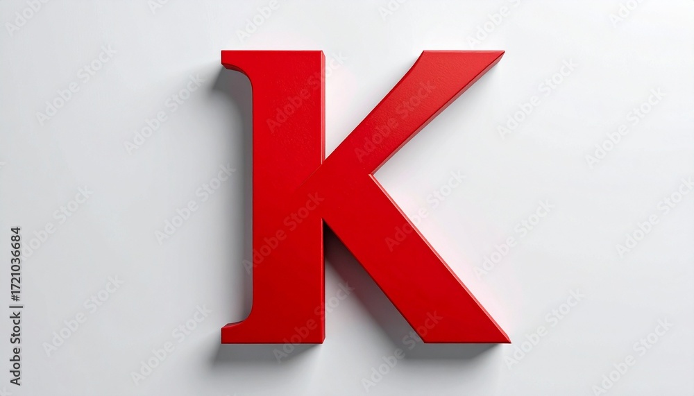 Fototapeta premium red letter k on white