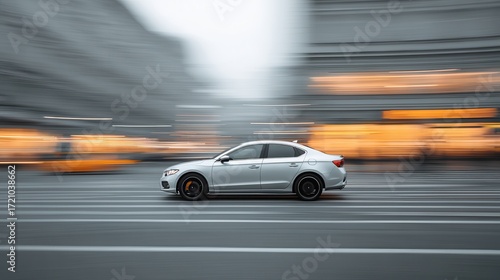 Motion blur ellipse on dark digital background