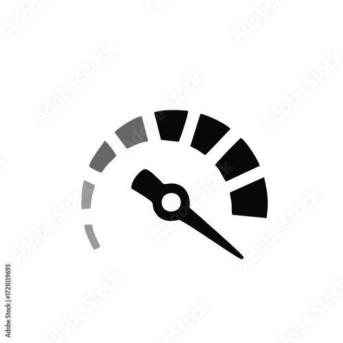 Speed test internet measure. Speedometer icon fast upload download rating. Quick level tachometer accelerate