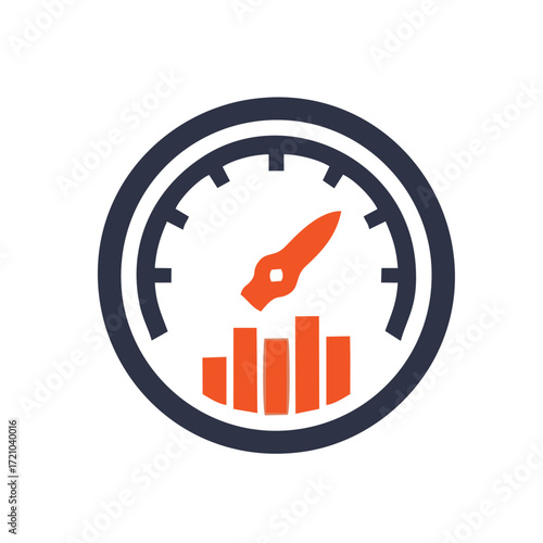Speed test internet measure. Speedometer icon fast upload download rating. Quick level tachometer accelerate