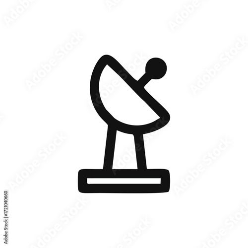 Satellite dish icon isolated on white background. Satellite dish icon simple sign. Satellite dish icon trendy and modern symbol for graphic and web design.