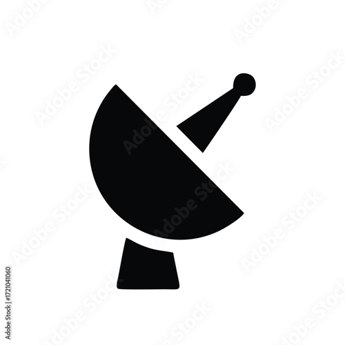 Satellite dish icon isolated on white background. Satellite dish icon simple sign. Satellite dish icon trendy and modern symbol for graphic and web design.