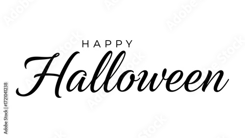 Happy Halloween: Elegant lettering spells out a festive greeting, evoking the thrill of spooky celebrations.