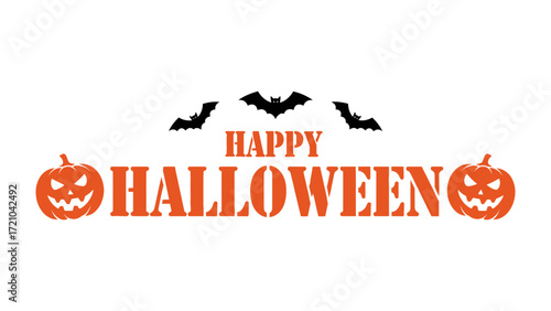Spooky Halloween Greeting: Spooky Halloween greeting, featuring carved jack-o'-lanterns, bats, and a festive orange and black color scheme, evokes the spirit of spooky season and tricks & treats!