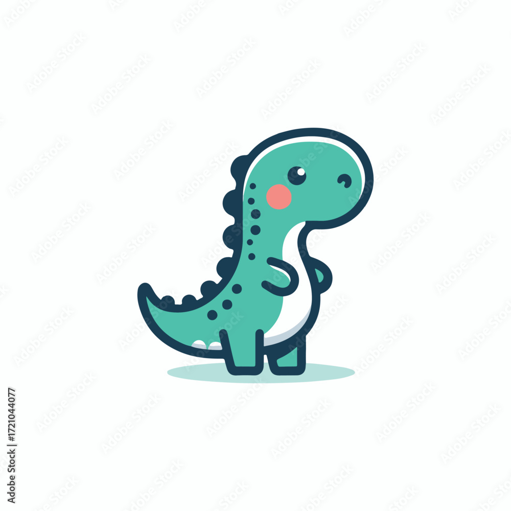 Naklejka premium Cute Dinosaurus Logo