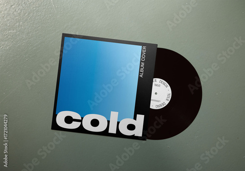 Mockup Of Customized Record And Cover
