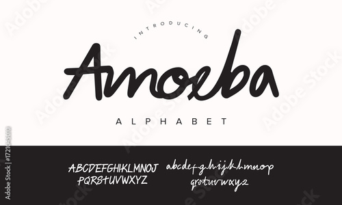 Amoeba alphabet font perfect for modern branding, poster design, and typography projects