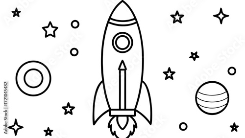 Space Rocket Taking Off