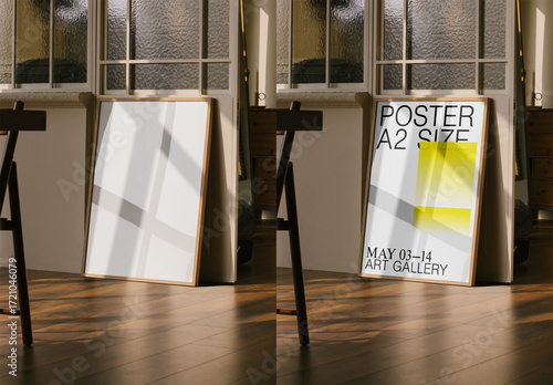 Mockup Of Vertical Customized A2 Framed Poster