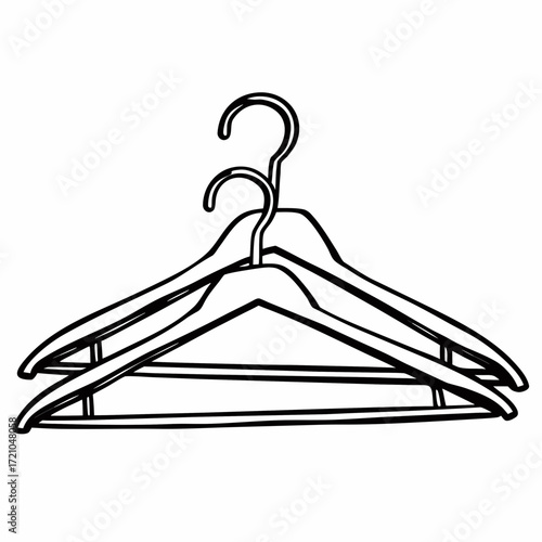 clothes hanger isolated minimalistic