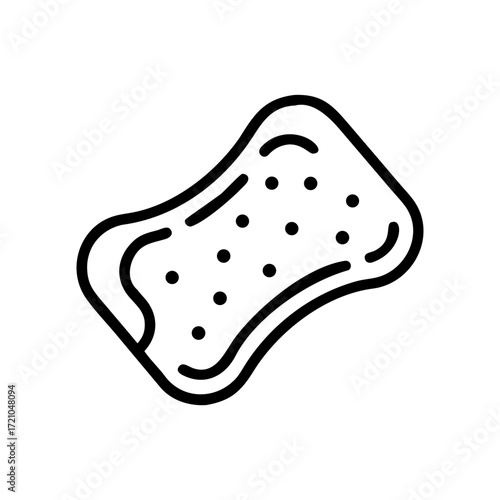 dishwashing sponge minimal lineart
