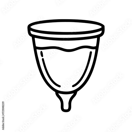 silicone menstrual cup simple icon