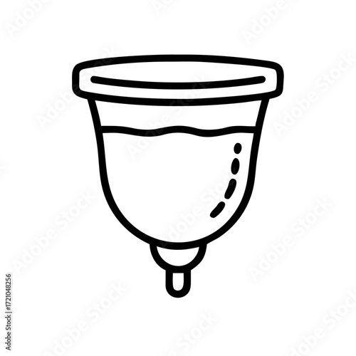 silicone menstrual cup simple icon
