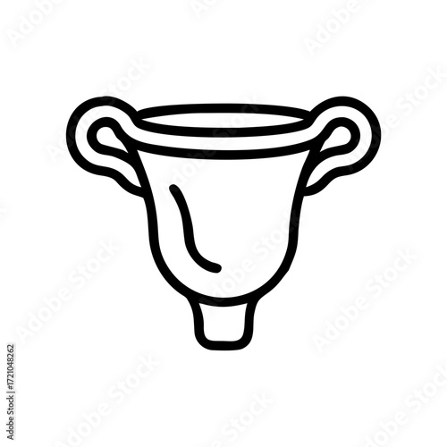 silicone menstrual cup simple icon