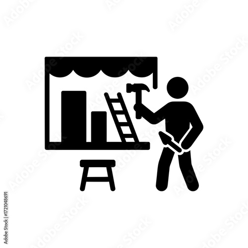 Stage Carpenter Builder Icon