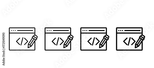 Code Editor Multiple Line Icon Element