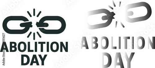 Abolition of Slavery Awareness Flat Vector Illustration with Broken Chain Symbol
