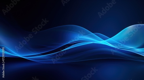 Abstract dark blue waves