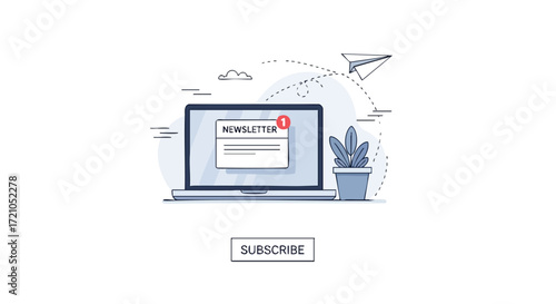 Subscribe now to get the latest news and updates sent directly to your inbox with our simple newsletter notification on your laptop today