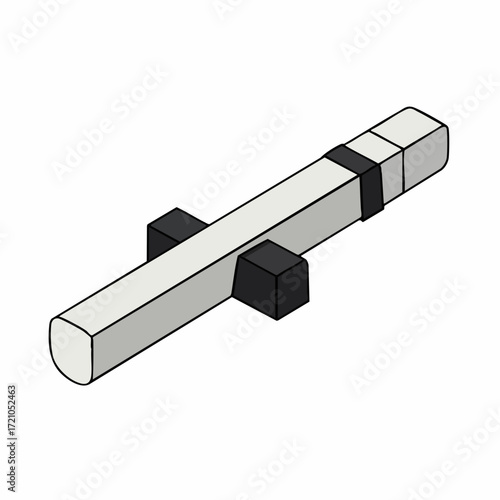 Isometric Detailed Medical Bone Implant Illustration Graphic Asset