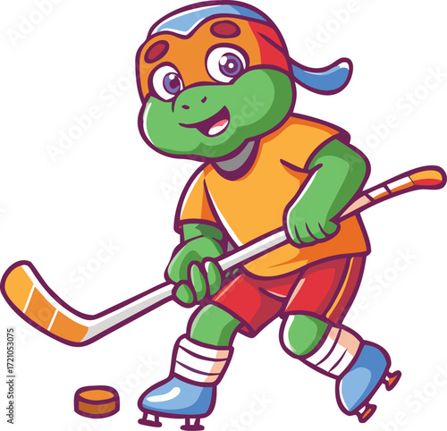 Vector comic drawing of a funny warrior boy with a baseball bat and a sword