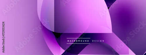 Abstract purple background. Overlapping layers create dynamic visual effect. Modern design suitable for digital projects.
