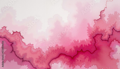 Abstract pink watercolor background with flowing patterns and texture  