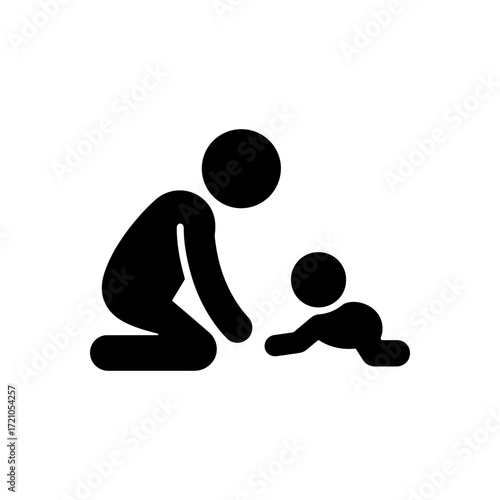 Father Watching Baby icon
