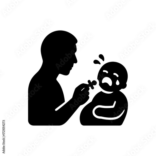 Father Giving Pacifier icon