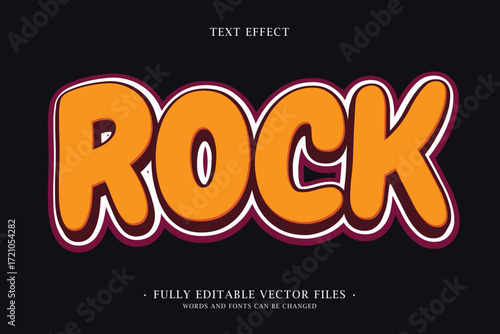 Rock Text Effect with Bold Typography