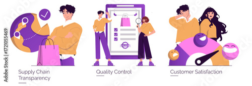 Supply Chain Transparency Vector Illustration