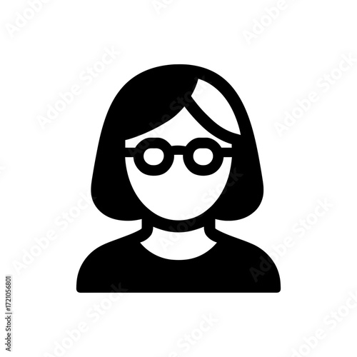 👩‍🦱Old woman eyeglasses icon