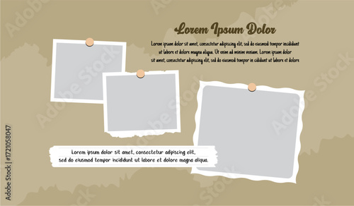 Pictures or photos frame collage comics page grid layout abstract photo frames and digital photo wall template