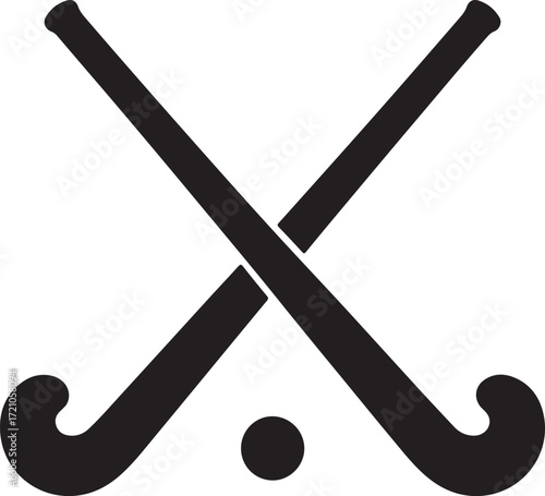 hockey silhouette on white background