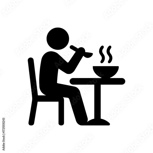 Man eating a meal icon