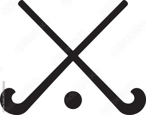 hockey silhouette on white background
