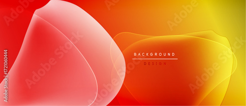 Abstract layers create vibrant gradient. Red, orange, yellow hues blend smoothly. Modern design element for backgrounds, presentations.